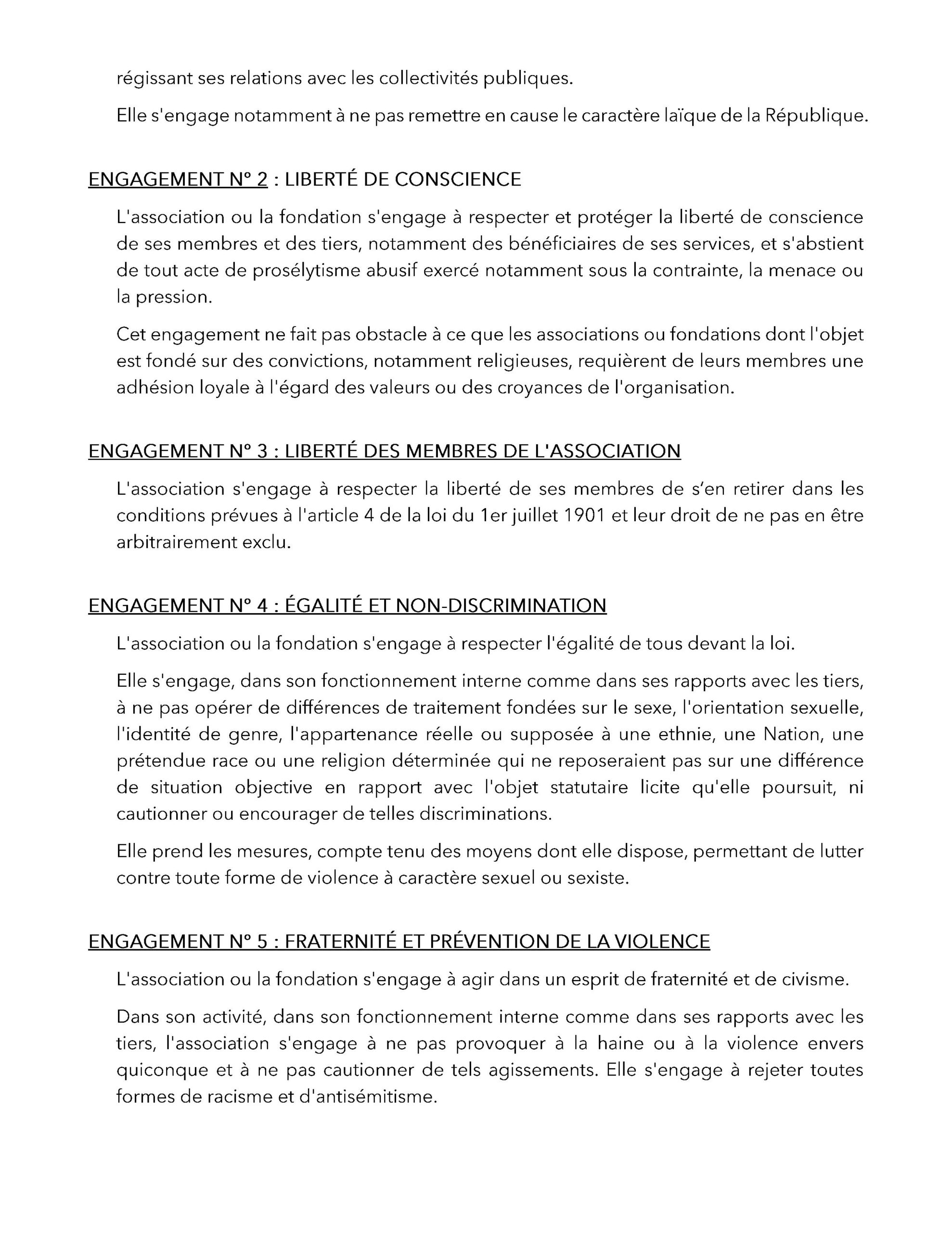 FFTS contrat engagement républicain